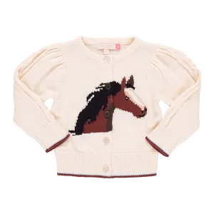 Baby Girls Cable Constance Sweater - Wild Horse