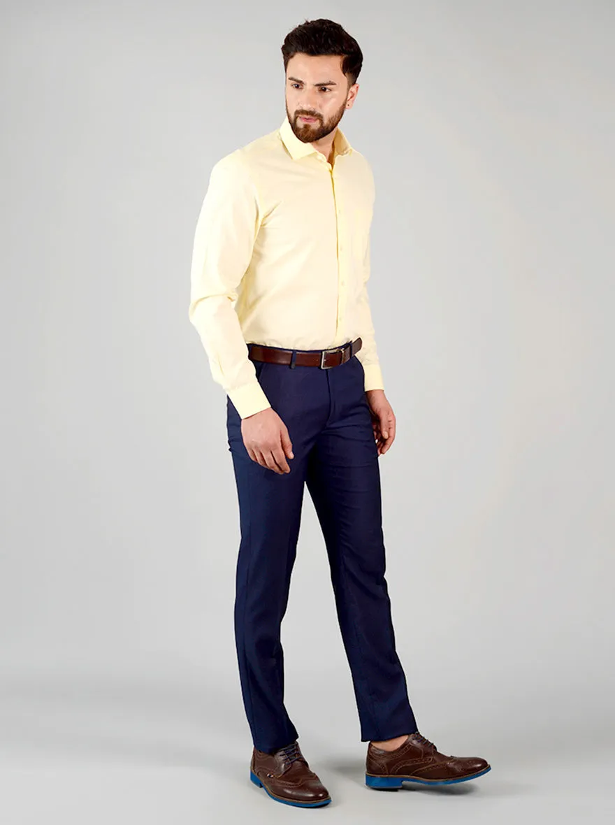 Blue Checked Slim Fit Formal Trouser | JB Studio