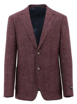 Boston Fine Tailoring - Wool Blend Sportscoat - Burgundy