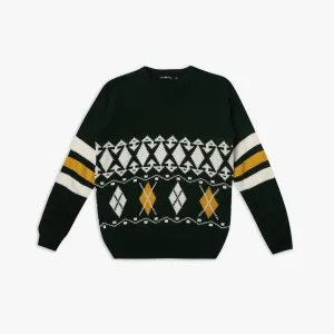 Boy's Regular Fit Jacquard Sweater