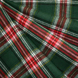 Cozy Cotton Flannel Large Holiday Tartan Plaid Evergreen