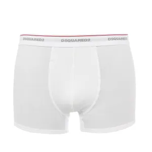 DSquared2 Twin Pack White Cotton Stretch Boxer Shorts