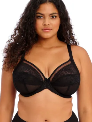 Elomi Kendra Bra Underwire Plunge Bra, Black | Black Elomi Plunge Bra | Elomi Plunge