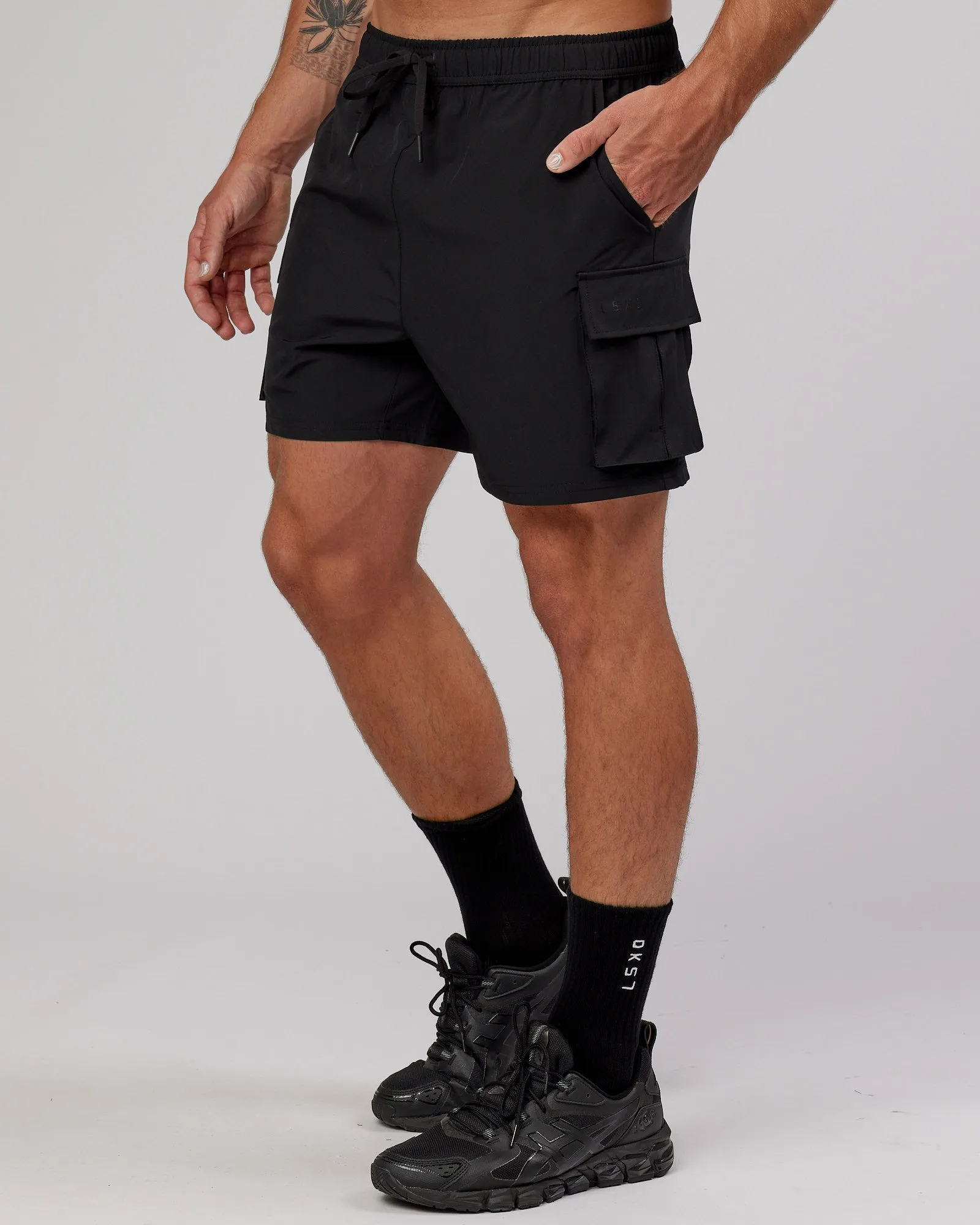 Energy Stretch Performance Cargo Shorts - Black