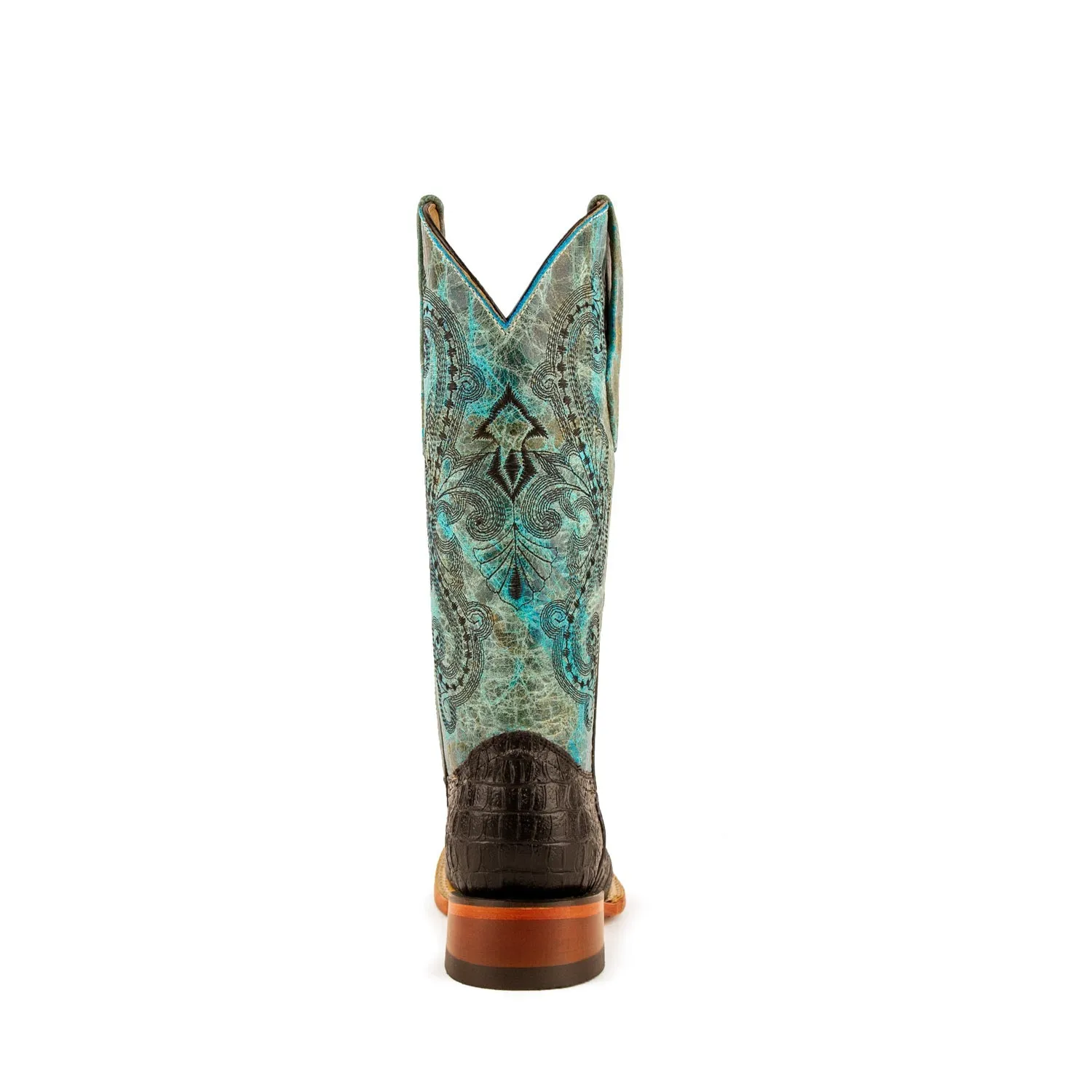 Ferrini Ladies Multi-Color Leather Caiman S-Toe Stampede Cowboy Boots