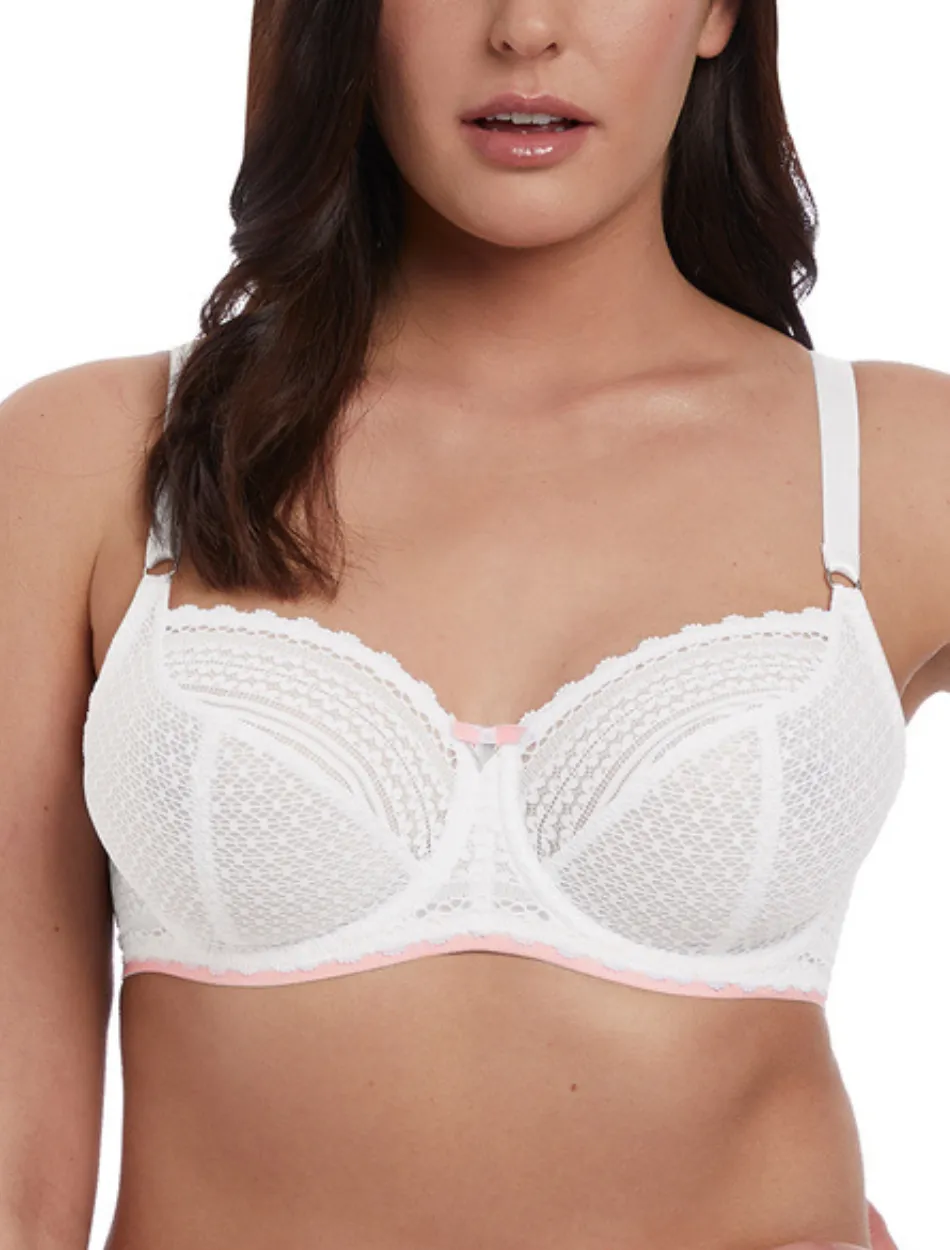 Freya Daisy Lace Underwire Balcony Bra in White | White Freya Bra