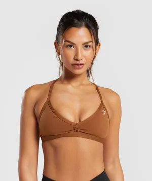 Gymshark Minimal Sports Bra - Copper Brown