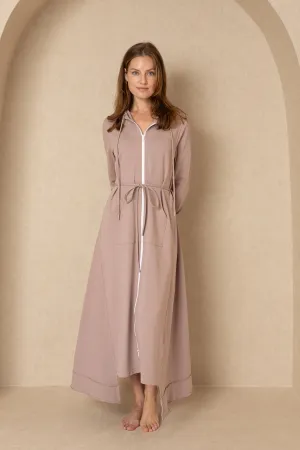 Mauve Maxi Sweatshirt Dress