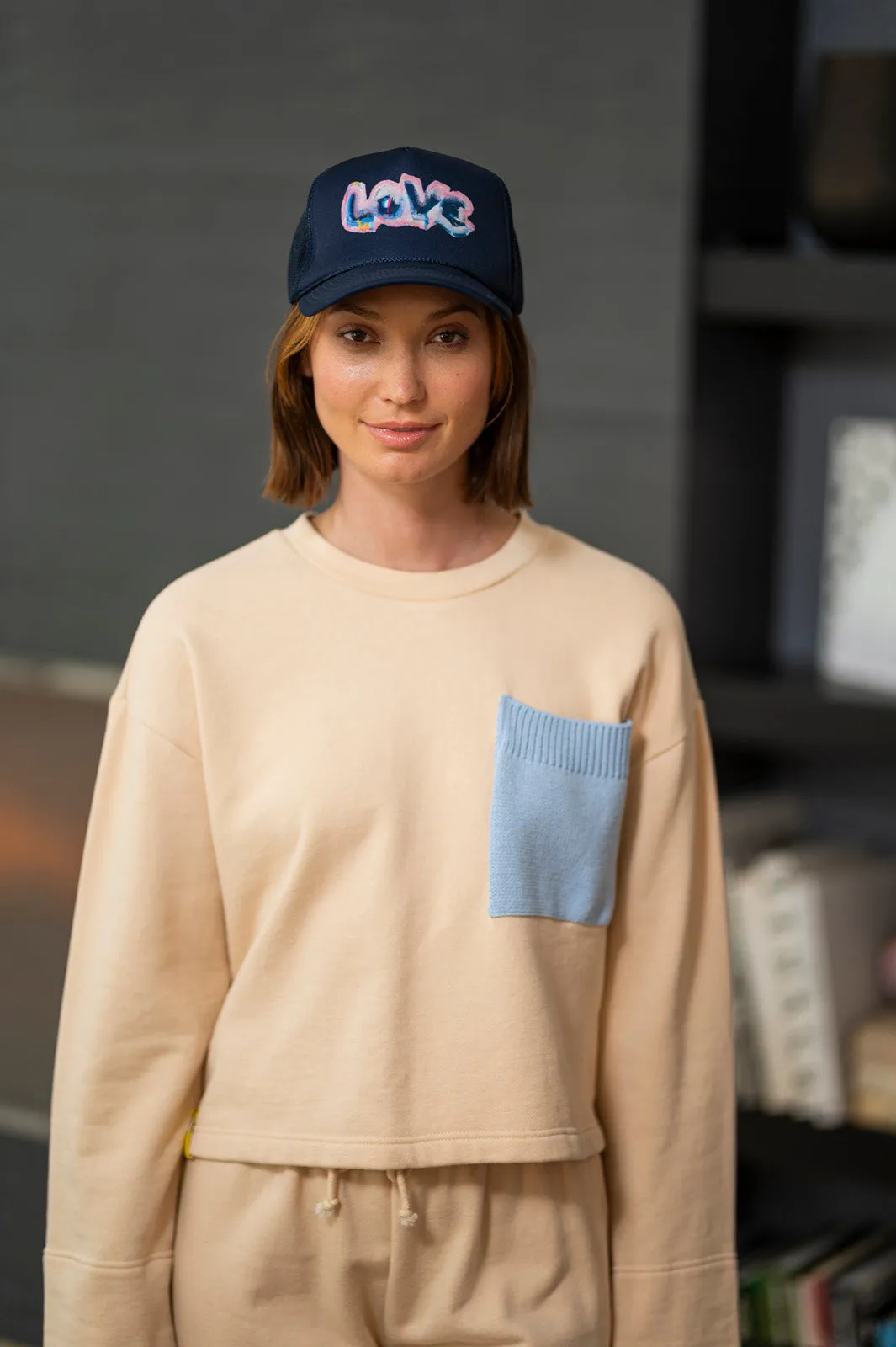 Micki Sweatshirt Sweater Pocket, Oatmeal