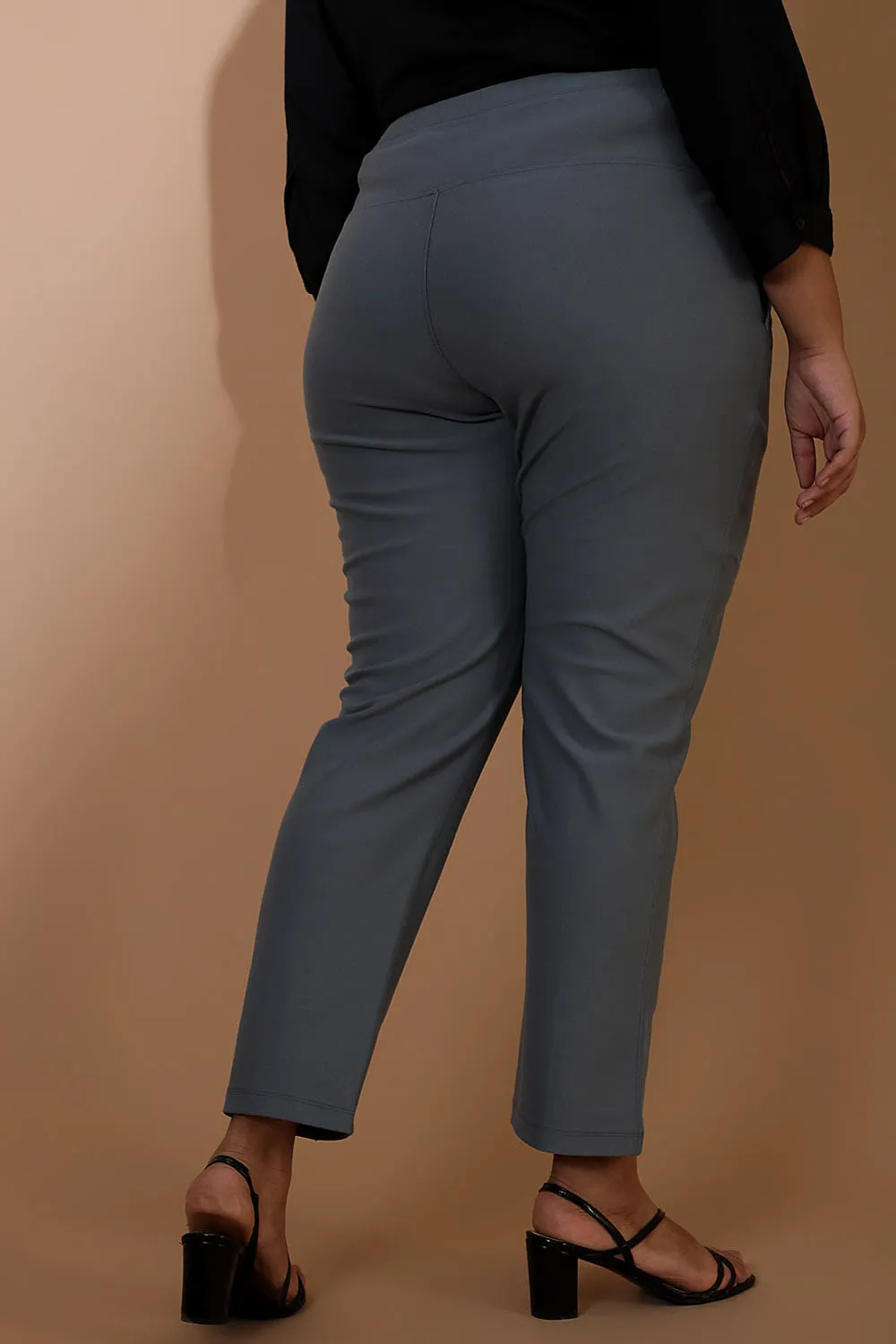 Mist Blue Crease Seam Tummy Tucker Pants