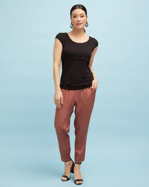 Smart Post Pregnancy Pants - Wood Rose