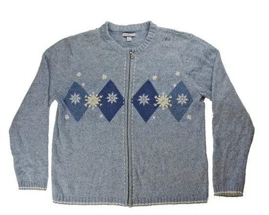 Soft Blues-Large Christmas Sweater